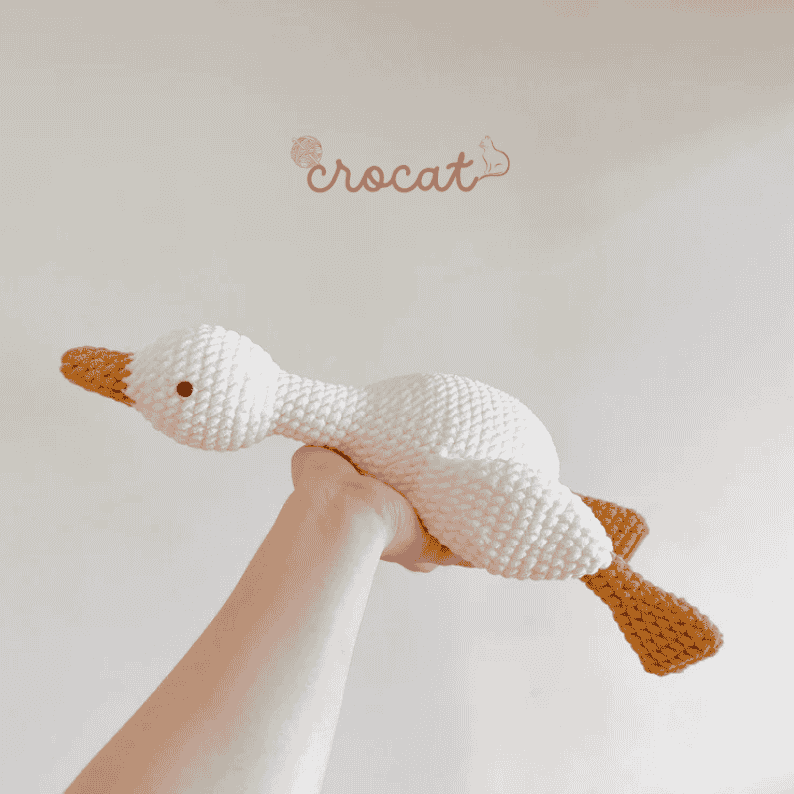 Crochet Pattern Little Goose No Sew, PDF File Amigurumi Pattern Tutorial English Deutsch Français Español Português