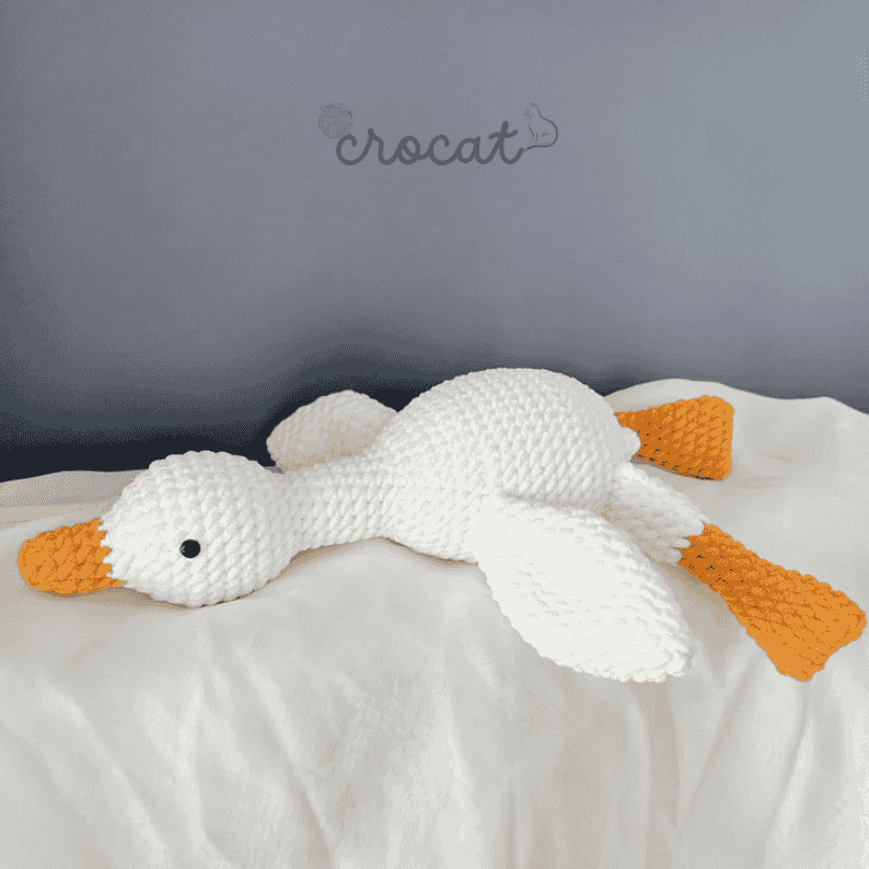 Crochet Pattern Little Goose No Sew, PDF File Amigurumi Pattern Tutorial English Deutsch Français Español Português