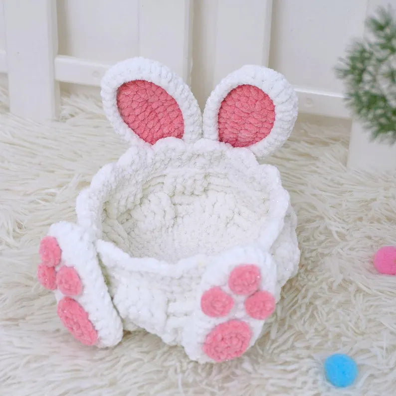 Bunny Treat Basket Crochet Pattern Bundle | Egg Bunny Pattern, Egg Basket Pattern, Easter Day Crochet Pattern, Amigurumi Crochet Patterns