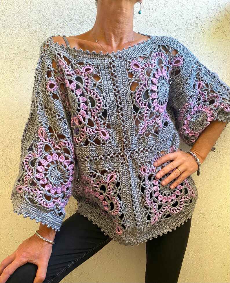 crochet top pdf pattern, instant download, lace top pattern, women's sweater